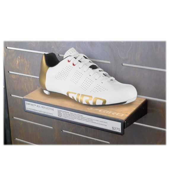 Półka na buty GIRO SLATWALL SHELF metalowa z drewnianym wykończeniem 4 szt. spacewall