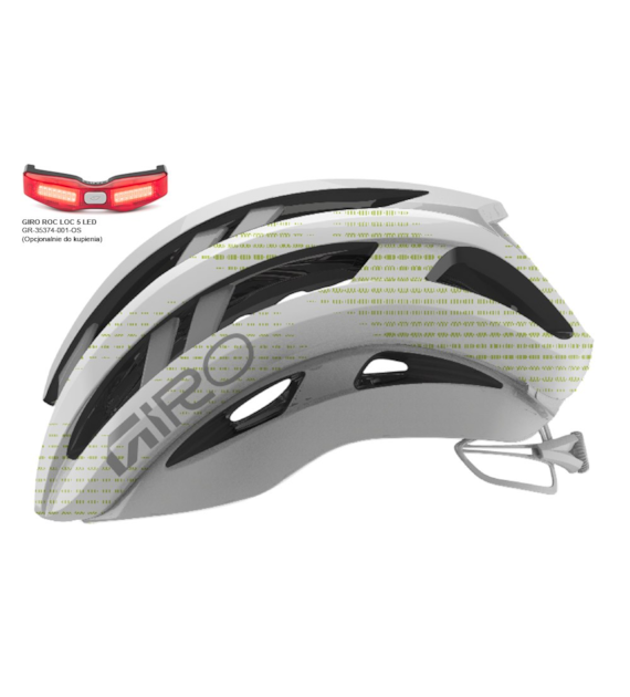 Kask szosowy GIRO ARIES SPHERICAL matte white hi viz green spark roz. S (51-55 cm) (NEW)