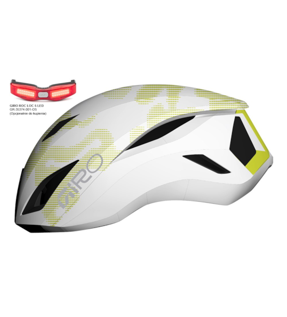 Kask szosowy GIRO ECLIPSE ELITE MIPS matte white hi viz green spark roz. L (59-63 cm) (NEW)