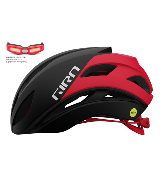 Kask szosowy GIRO ECLIPSE SPHERICAL matte black white red roz. L (59-63 cm).