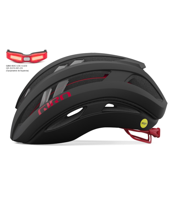 Kask szosowy GIRO ARIES SPHERICAL matte carbon red roz. S (51-55 cm). (WYPRZEDAŻ -50%)