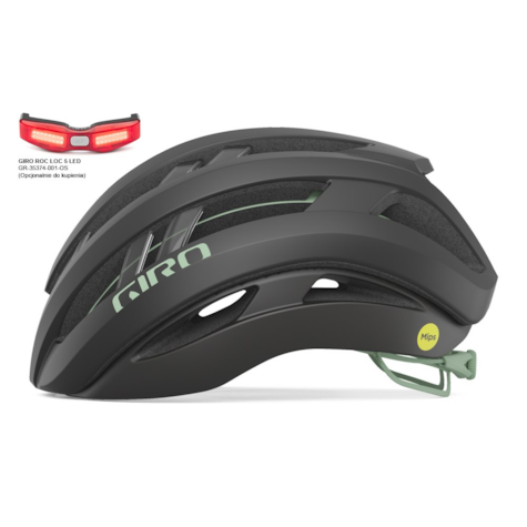 Kask szosowy GIRO ARIES SPHERICAL matte coal space green.