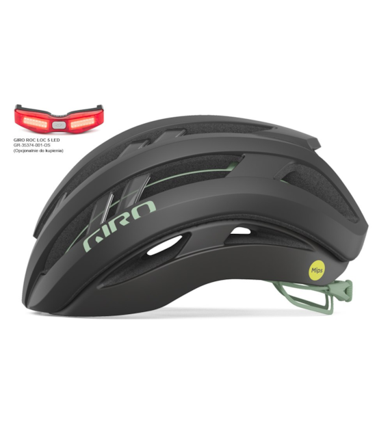Kask szosowy GIRO ARIES SPHERICAL matte coal space green roz. S (51-55 cm). (WYPRZEDAŻ -50%)