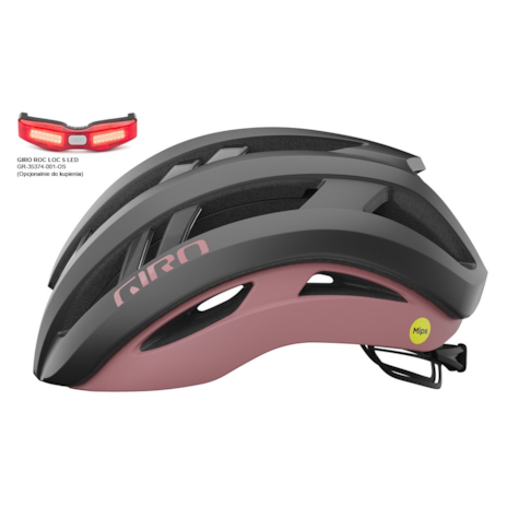 Kask szosowy GIRO ARIES SPHERICAL matte metallic coal dusty rose.