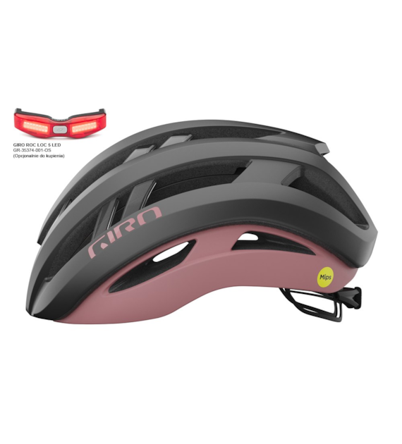 Kask szosowy GIRO ARIES SPHERICAL matte metallic coal dusty rose roz. L (59-63 cm).