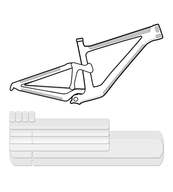 Osłona na ramę LIZARDSKINS CLEAR Protective Frame Wrap - Frame Kit przezroczysta połysk (NEW 2025)