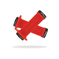 Chwyty kierownicy LIZARDSKINS MINI MACHINE LOCK-ON klamry czarne 105mm czerwone (DWZ)