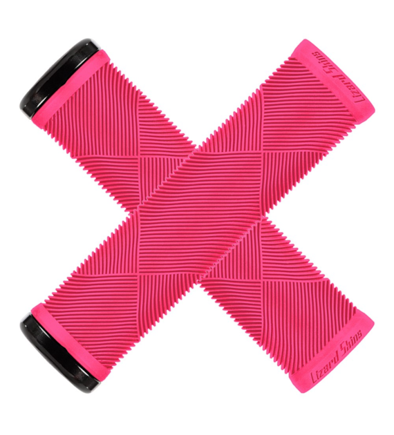 Chwyty kierownicy LIZARDSKINS Single-Clamp Lock-On STRATA Neon Pink klamry 130mm (NEW)