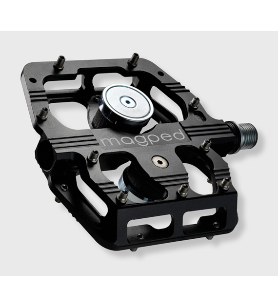 Pedały MAGPED GRAVITY 200NM (Enduro, Downhill), Magnetyczne z blokami, Siła magnesu 200Nm dla rowerzystów >75kg, Czarne, Waga 518g (NEW)