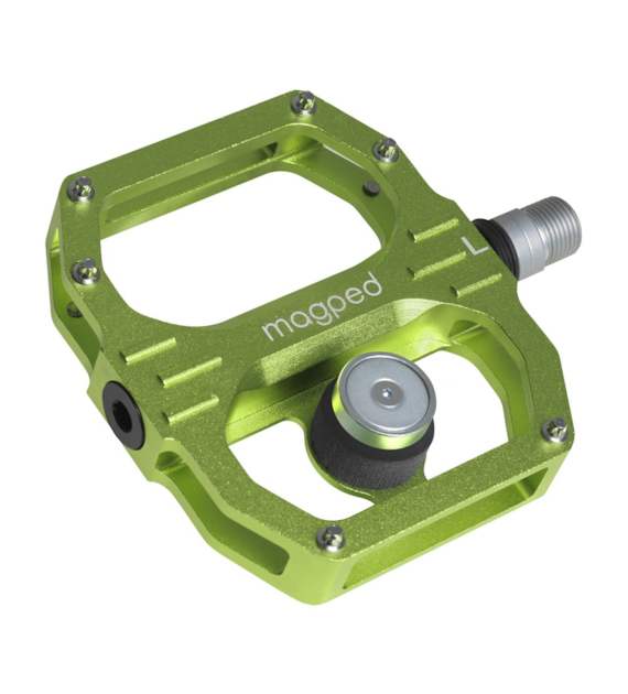 Pedały MAGPED SPORT2 GREEN 100NM (Gravel, Trekking, MTB), Magnetyczne z blokami, Siła magnesu 100Nm dla rowerzystów <65kg, Zielone (NEW)
