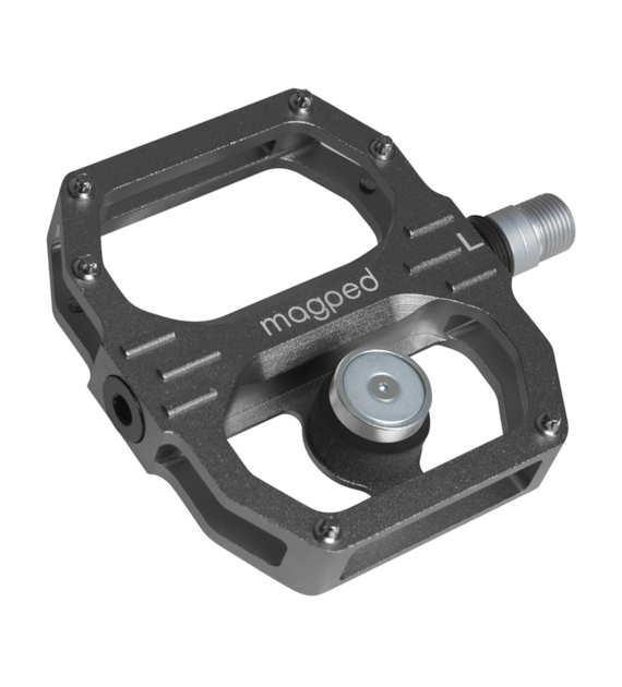 Pedały MAGPED SPORT2 GREY 100NM (Gravel, Trekking, MTB), Magnetyczne z blokami, Siła magnesu 100Nm dla rowerzystów <65kg, Grafitowe (NEW)