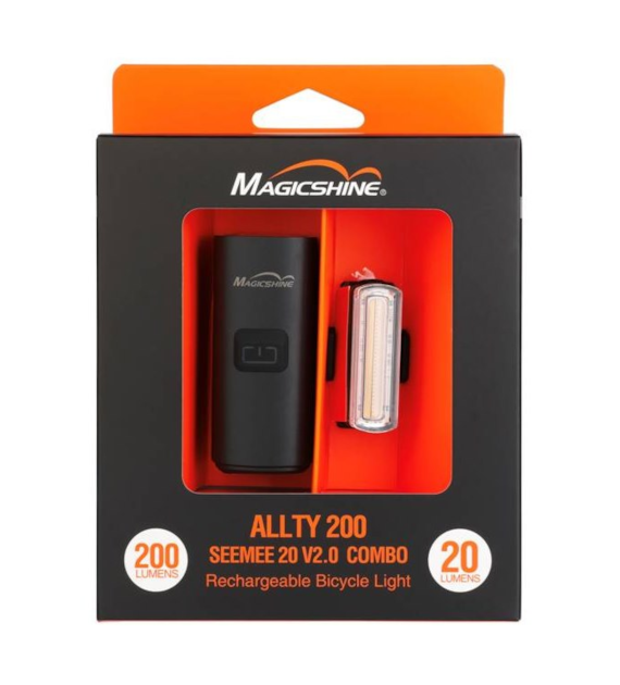 Zestaw MAGICSHINE Lampka przednia ALLTY 200 + Lampka tylna SEEMEE 20 V2.0 (NEW)