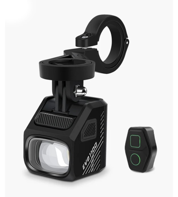 Lampka przednia MAGICSHINE EVO 1100 BLACK, 1100 lumenów, Czarna,  Zestaw Lampka + Uchwyt + Pilot (NEW)
