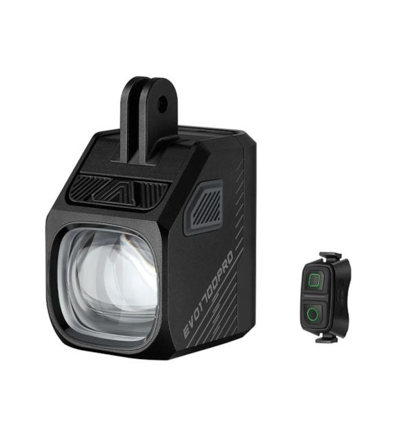 Lampka przednia MAGICSHINE EVO 1700 BLACK PRO V2.0 FTR, 1700 lumenów, Czarna,  Zestaw Lampka + Uchwyt + Pilot (NEW 2026)