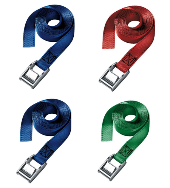 Taśma mocująca MASTERLOCK LASHING STRAPS 3112 25mm-5,00m zestaw mix kolorów pudełko 4szt.