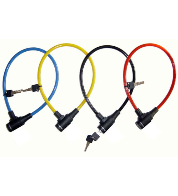 Zapięcie rowerowe MASTERLOCK QUANTUM 8169 8mm 65cm KLUCZYK zestaw mix kolorów pudełko 6szt. (NEW)