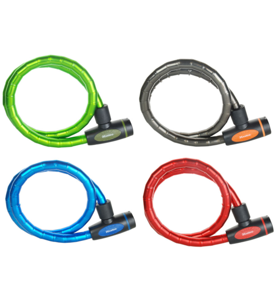 Zapięcie rowerowe MASTERLOCK QUANTUM 8228 18mm 100cm KLUCZYK zestaw mix kolorów pudełko 4szt. (NEW)