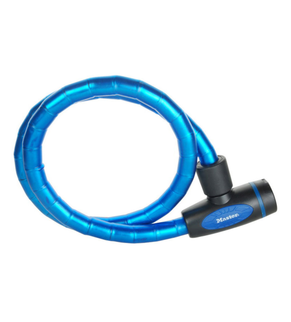 Zapięcie rowerowe MASTERLOCK QUANTUM 8228 18mm 100cm KLUCZYK niebieskie (NEW)
