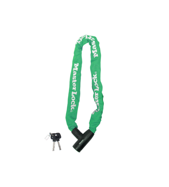 Zapięcie rowerowe MASTERLOCK QUANTUM 8391 ŁAŃCUCH 8mm 40mm 90cm KLUCZYK zielone (NEW)