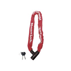 Zapięcie rowerowe MASTERLOCK QUANTUM 8391 ŁAŃCUCH 8mm 40mm 90cm KLUCZYK czerwone (NEW)