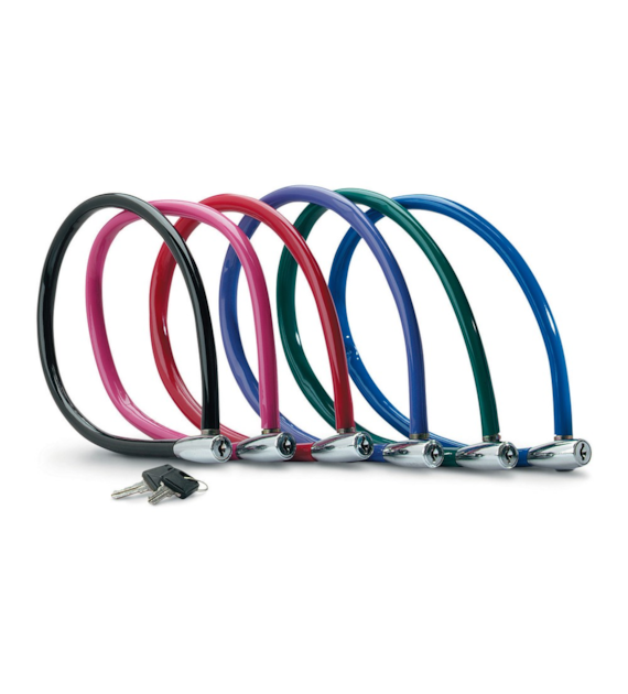 Zapięcie rowerowe MASTERLOCK QUANTUM 8630-F 6mm 55cm KLUCZYK zestaw mix kolorów pudełko 6szt. (NEW)