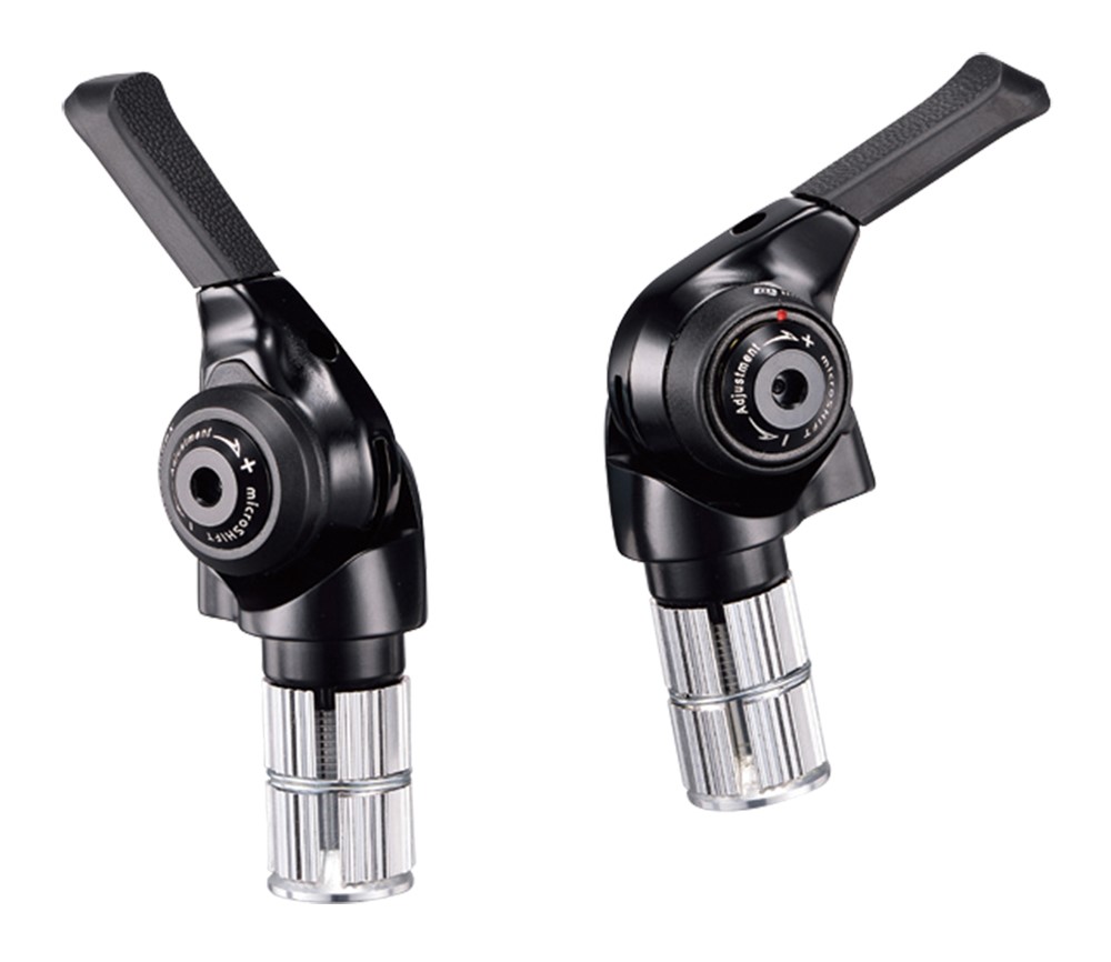 Manetki MICROSHIFT, Para, 10.rzędowe(2/3x10), Kompatybilne z Shimano, Bar End Shifter, Lewa: Friction/Microindeksowanie Prawa: Friction/Indeksowanie (NEW)