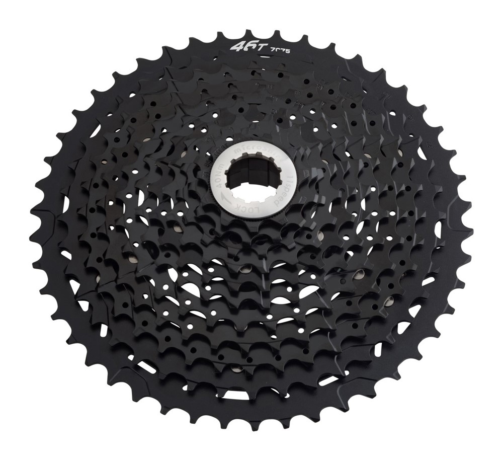 Kaseta MICROSHIFT XCD 11.rzędowa, Stalowa do 36T Aluminiowa 42T, Kompatybilna z Shimano, 11-13-15-17-19-21-24-28-32-36-42(Al.), Czarna, Mocowanie Spider(Al.) (NEW)