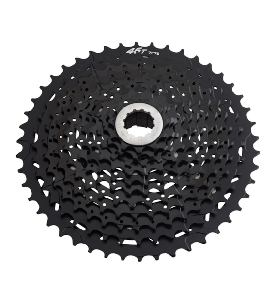 Kaseta MICROSHIFT XCD 11.rzędowa, Stalowa do 36T Aluminiowa 40-46T, Kompatybilna z Shimano, 11-13-15-18-21-24-28-32-36-40(Al.)-46(Al.), Czarna, Mocowanie Spider(Al.) (DWZ)