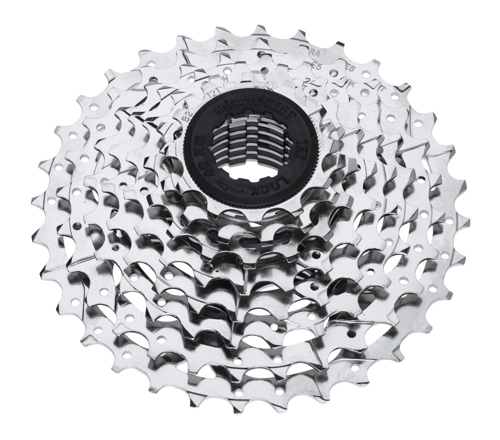 Kaseta MICROSHIFT MEZZO/R8, 8.rzędowa, Stalowa, Kompatybilna z Shimano, 11-13-15-18-21-24-28-32, Nikiel (NEW)