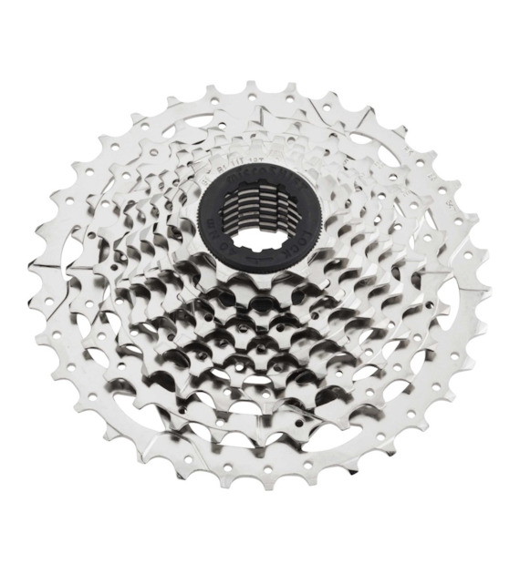 Kaseta MICROSHIFT R9/MARVO, 9.rzędowa, Stalowa, Kompatybilna z Shimano, 11-13-15-17-19-21-24-28-32, Nikiel (NEW))
