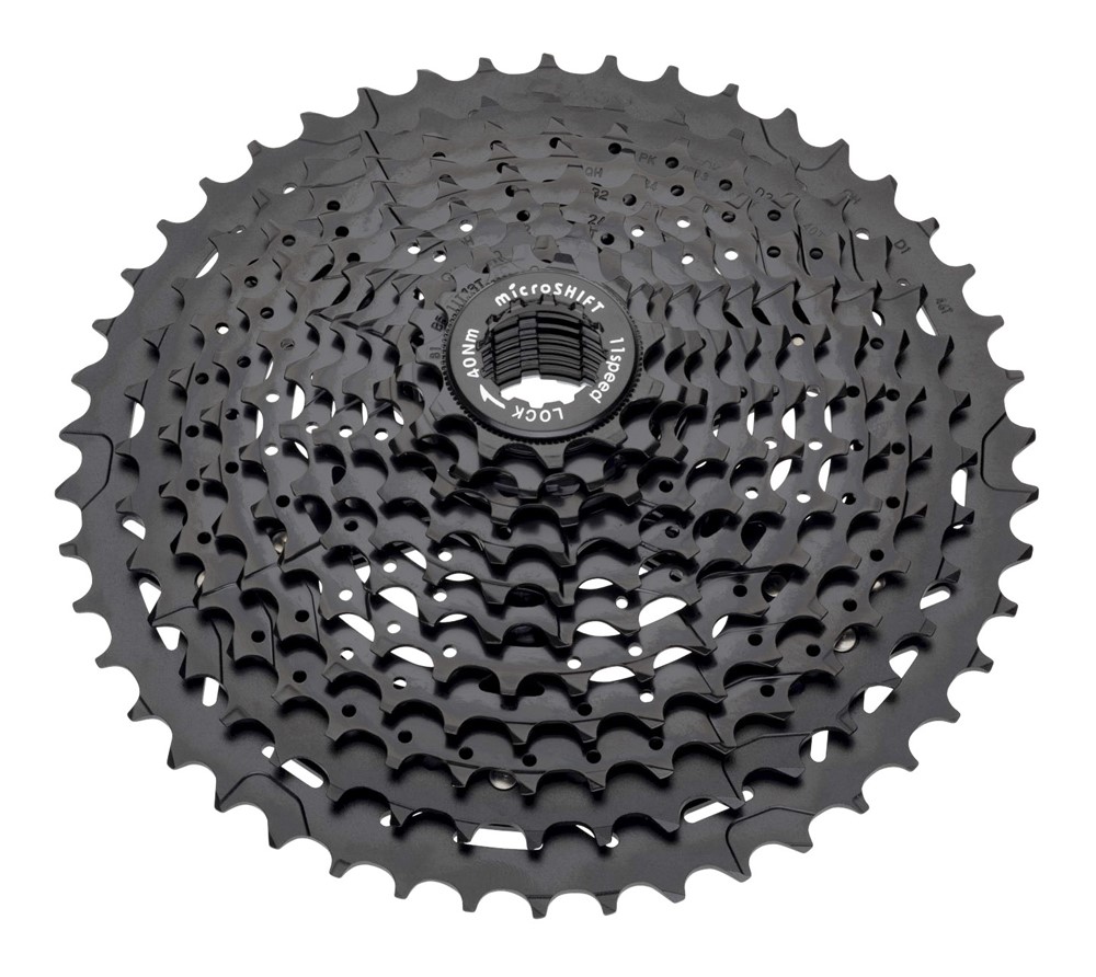 Kaseta MICROSHIFT XLE 11.rzędowa, Stalowa, Kompatybilna z Shimano, 11-13-15-17-19-21-24-28-32-36-40, Czarna (NEW)