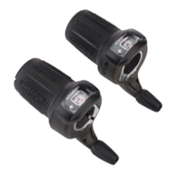 Manetki MICROSHIFT, Para, 8.rzędowe(3x8), Kompatybilne z Shimano, Twist Shifter, Optyczny Wskaźnik Przełożeń (NEW)