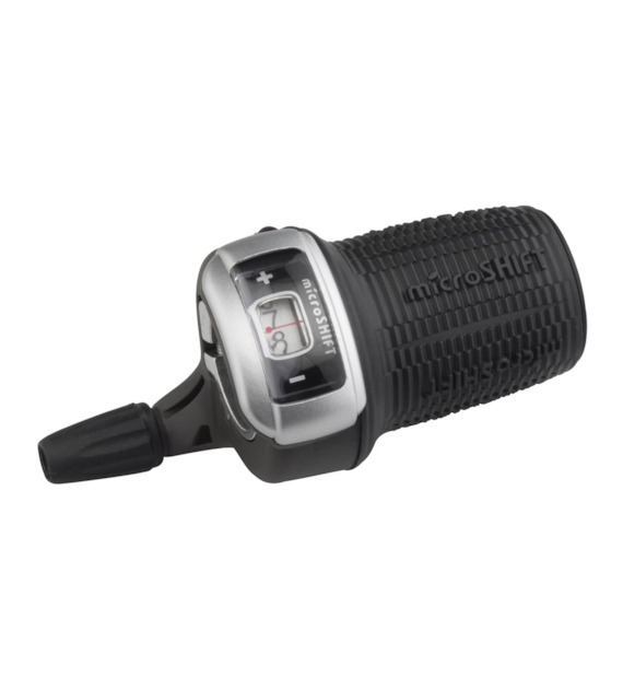 Manetka MICROSHIFT, Prawa, 9.rzędowa, Kompatybilna z Shimano, Twist Shifter, Optyczny Wskaźnik Przełożeń (NEW)