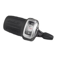 Manetka MICROSHIFT, Lewa, 3.rzędowa, Kompatybilna z Shimano, Twist Shifter, Friction/Optyczny Wskaźnik Przełożeń (NEW)