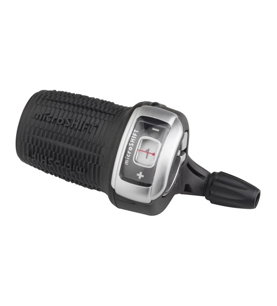 Manetka MICROSHIFT, Lewa, 3.rzędowa, Kompatybilna z Shimano, Twist Shifter, Friction/Optyczny Wskaźnik Przełożeń (NEW)