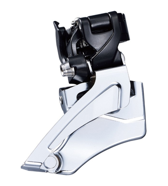 Przerzutka Przednia MICROSHIFT MARVO, 9.rzędowa(2x9), Kompatybilna z Shimano, Mocowanie Obejmą, Zęby Górne 34-42T, Pojemność 14T (NEW))