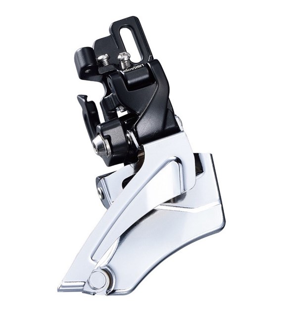 Przerzutka Przednia MICROSHIFT MARVO, 9.rzędowa(2x9), Kompatybilna z Shimano, Mocowanie Bezpośrednie, Zęby Górne 34-42T, Pojemność 14T (NEW)