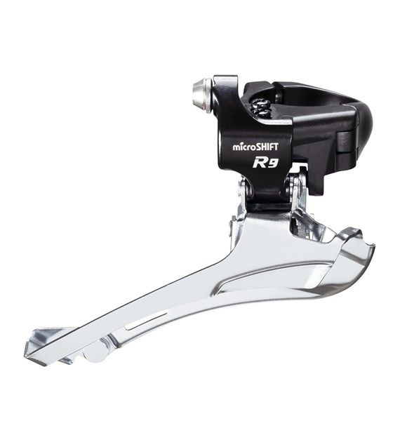 Przerzutka Przednia MICROSHIFT R9, 9.rzędowa(2x9), Kompatybilna z Shimano, Mocowanie Obejma, Zęby Górne 46-52T, Pojemność 16T (NEW)