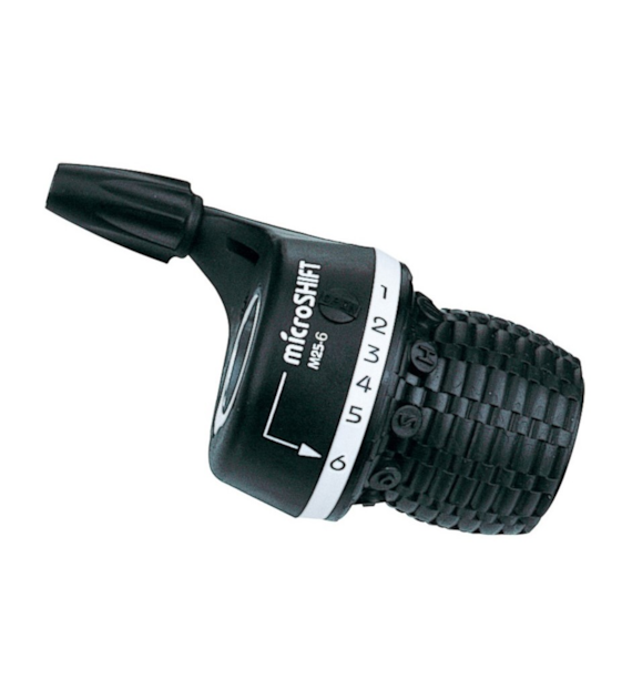 Manetka MICROSHIFT, Prawa, 6.rzędowa, Kompatybilna z Shimano, Twist Shifter, Indeksowanie (DWZ)
