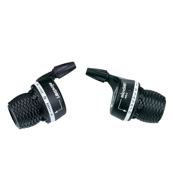 Manetki MICROSHIFT, Para, 8.rzędowe(3x8), Kompatybilne z Shimano, Twist Shifter, Indeksowanie (DWZ)