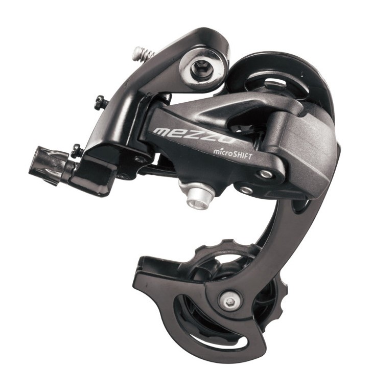 Przerzutka Tylna MICROSHIFT MEZZO, 8-9.rzędowa(1/2x8/9), Kompatybilna z Shimano, Krótki Wózek, Max. Tryb 28-36T, Pojemność 39T (NEW)