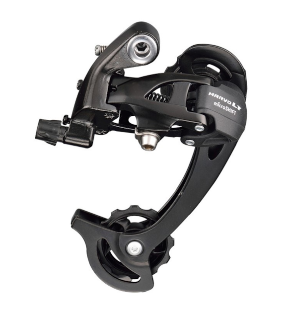 Przerzutka Tylna MICROSHIFT MARVO, 9.rzędowa(2/3x9), Kompatybilna z Shimano, Długi Wózek, Max. Tryb 28-36T, Pojemność 45T (NEW))