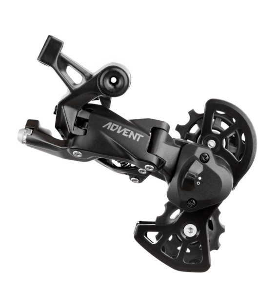 Przerzutka Tylna MICROSHIFT ADVENT SUPER SHORT, 9.rzędowa, Nie kompatybilna z Shimano, Super Krótki Wózek, Max. Tryb 34-38T, Pojemność 27T, Sprzęgło (NEW)