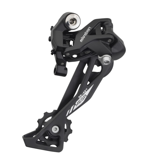 Przerzutka Tylna MICROSHIFT XLE, 10.rzędowa, Kompatybilna z Shimano, Długi Wózek, Max. Tryb 36-42T, Pojemność 47T (DWZ)