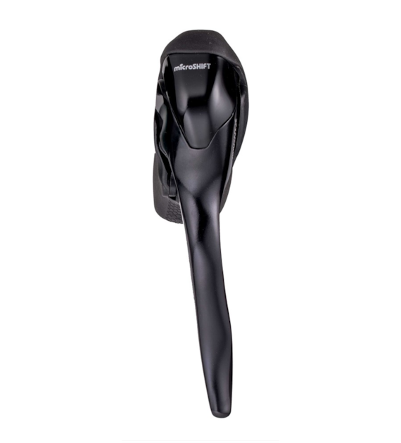 Klamkomanetka MICROSHIFT ADVENT X, Lewa, 1.rzędowa, Niekompatybilna z Shimano, Dual Control, Z Dźwiginią Hamulca Tylko, Czarna (NEW)