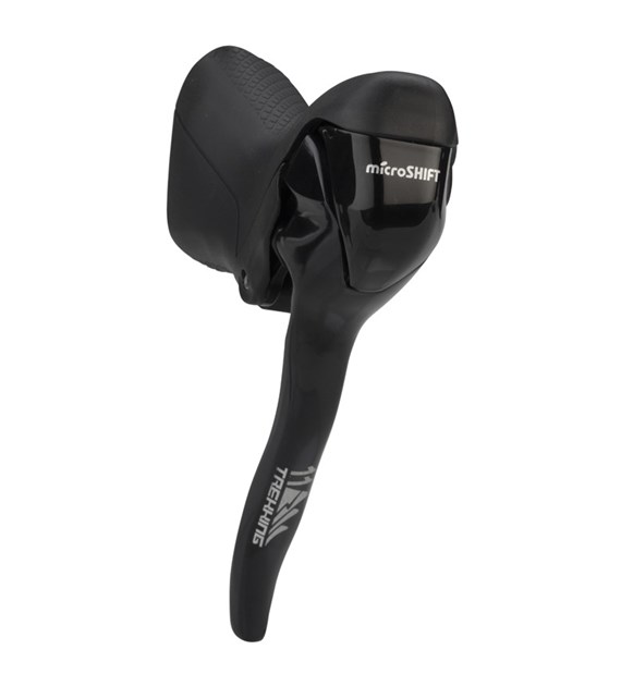 Klamkomanetka MICROSHIFT XLE, Lewa, 1.rzędowa, Kompatybilna z Shimano, Dual Control, Klamka z Dźwignią Hamulca Tylko, Czarna (NEW)