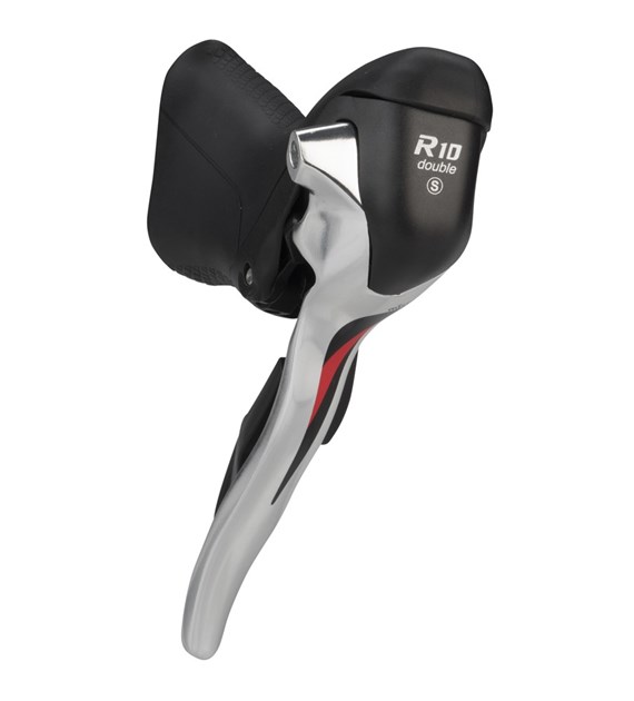 Klamkomanetka MICROSHIFT R10, Lewa, 2.rzędowa, Kompatybilna z Shimano, Dual Control, Krótki Zasięg Hamulca, Srebrna (NEW)