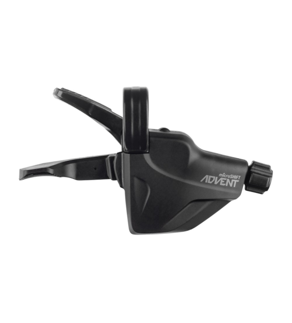 Manetka MICROSHIFT ADVENT SUPER SHORT, Prawa, 9.rzędowa, Niekompatybilna z Shimano, Short Reach Quick Trigger Pro Shifter, Bez Wskaźnika Przełożeń (NEW)