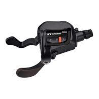 Manetka MICROSHIFT MARVO, Lewa, 3.rzędowa, Kompatybilna z Shimano, Xpress Trigger, Optyczny Wskaźnik Przełożeń (DWZ)