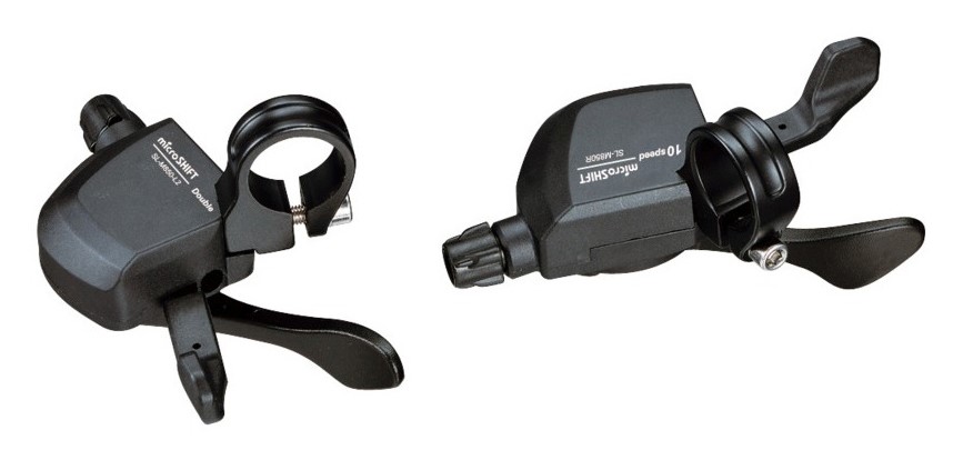 Manetki MICROSHIFT XLE, Para, 10.rzędowe(2x10), Kompatybilne z Shimano, Xpress Trigger, Bez Wskaźnika Przełożeń (NEW)